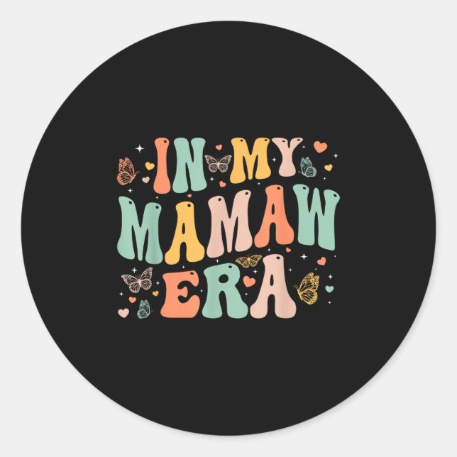 Adesivo Retro Groovy In My Mamaw Era Mother's Day Women  (Frente)