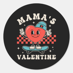 Adesivo Retro Groovy Mama É Meu Namorados, Garotos Bonitos