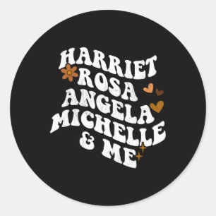 Adesivo Retro Groovy Melanin Pride Harriet Rosa Angela Mic
