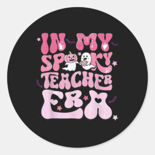 Adesivo Retrô Groovy Na Minha Louca Era Professora Engraça