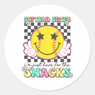 Adesivo Retro Groovy Softll Irmã Estou Aqui Apenas Para Os