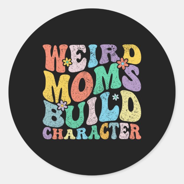 Adesivo Retro Groovy Weird Mães Build Character D da Mãe (Frente)