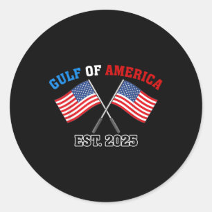 Adesivo Retro Gul-f Da América Est 2025 Bandeira Americana