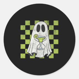 Adesivo Retro Halloween Ghost Bebendo Margarita Soky Seas