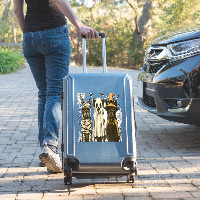 Adesivo Retro Halloween Ghost French Bulldog Gothic Png (Mala Insitu)