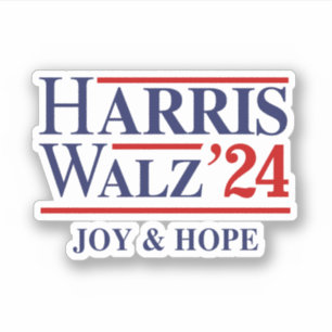 Adesivo Retro Harris Walz '24 - Joy and Hope