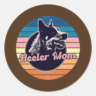 Adesivo Retro Heeler Mãe Cão de Gado Australiano 60s 70s
