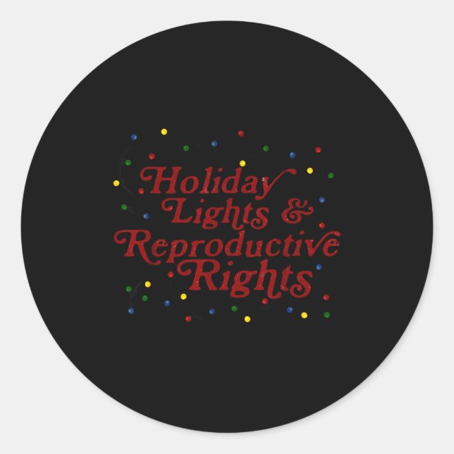 Adesivo Retro Holiday Lights &amp; Reproductive Rights Chr (Frente)