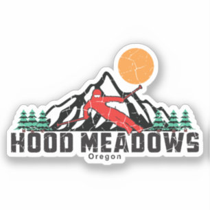 Adesivo Retro Hood Meadows Ski