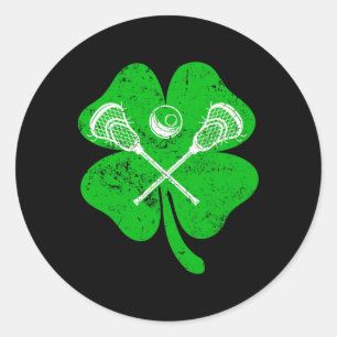 Adesivo Retro Irish Shamrock Lacrosse Sports Lover Rua.pat