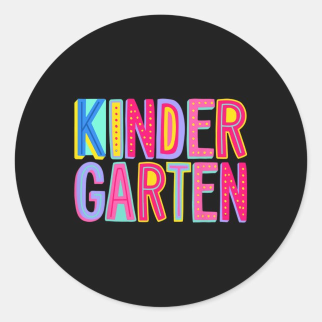 Adesivo Retro Jardim de Infância Arco-Íris Vibes Professor (Frente)