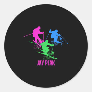 Adesivo Retro Jay Peak Vermont Skiing Skiier 90
