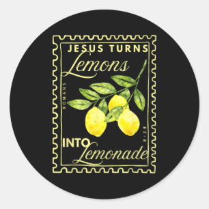 Adesivo Retro Jesus Transforma Limões em Limonada