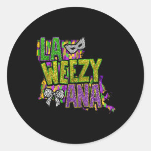 Adesivo Retro La Weezy Ana Louisiana Mardi Gras New Orlean