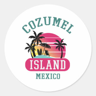 Adesivo Retro Legal Cozumel Original Mexico Beaches Sunset