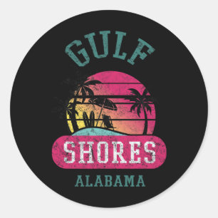 Adesivo Retro Legal Golfo Shores Original Alabama Beach Gr