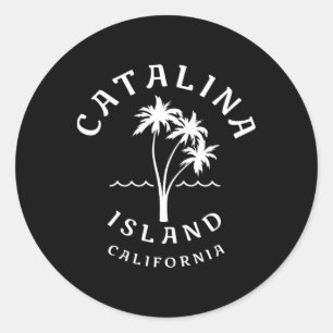 Adesivo Retro Legal Ilha Catalina Palm Tree Mens Mulheres