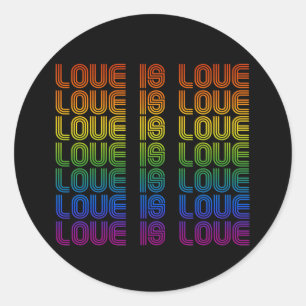 Adesivo Retro Love is Love
