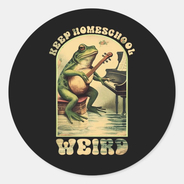 Adesivo Retro Mantém a escola doméstica esquisita Mãe Sapo (Frente)