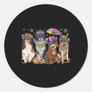 Adesivo Retro Mardi Gras Dogs Louisiana New Orleans Women