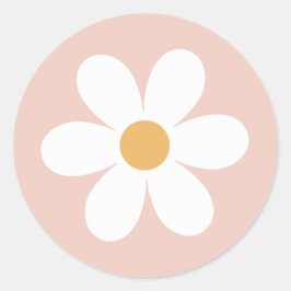 Adesivo Retro margarida rosa boho