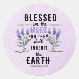 Adesivo Retro Matthew 5:5 Lavanda Watercolor