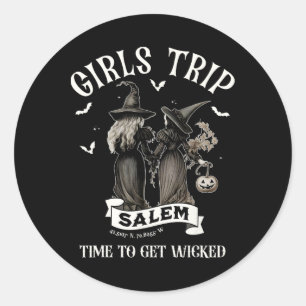 Adesivo Retro Meninas Viajam Salem Hora De Pegar A Bruxa E