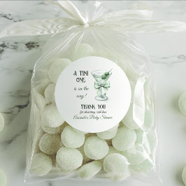 Adesivo Retro Minimalist A Tini One Martini Baby Shower