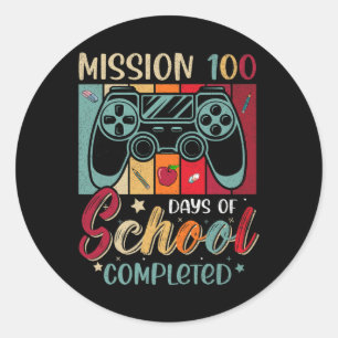 Adesivo Retro Mission 100 Dias De Vídeo G Concluído Na Esc