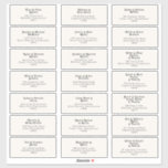 Adesivo Retro Moderno | Cream Wedding Guest Address Labs<br><div class="desc">Este retrato moderno As etiquetas de endereço de convidado de natas são perfeitas para o seu único e simples casamento da Bohemian no verão. A inscrição é um na moda preto, fonte chic 70's boho que dá a este design clássico vibração mínima hippie hippie. Você pode adicionar seus próprios gráficos...</div>