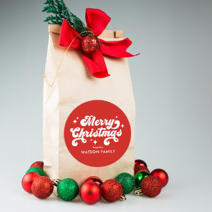 Adesivo Retro Moderno Feliz Natal