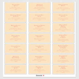 Adesivo Retro Moderno   Orange Cream Wedam Endereço Convi