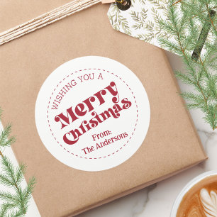 Adesivo Retro Moderno Simples Natal Grande