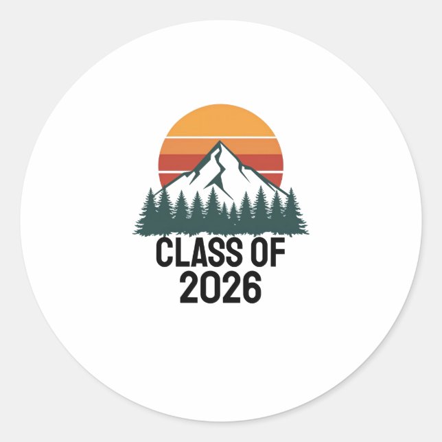 Adesivo Retro Mountain Adventure Peak  (Frente)