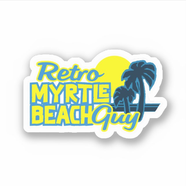 Adesivo Retro Myrtle Beach Cara (Frente)