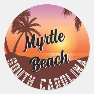 Adesivo Retro Myrtle Beach Vibes: Vintage 80s Souvenir