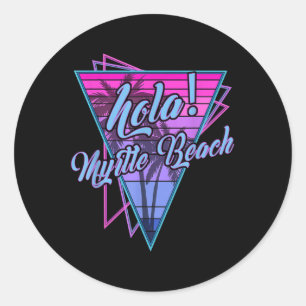 Adesivo Retro Myrtle - Hola Myrtle Beach Carolina do Sul V