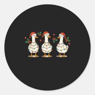 Adesivo Retro Natal Só Um Ganso Festivo Luzes Chapéu de Pa