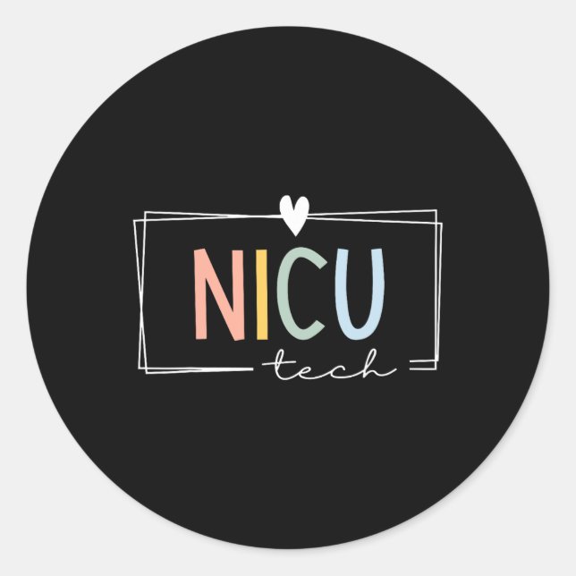 Adesivo Retro Nicu Tech Neonatal Intensification Unit Icu  (Frente)