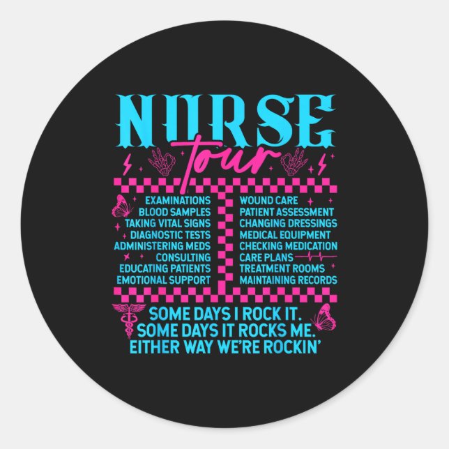 Adesivo Retro Nurse Nurse Week Men Women Nurse  (Frente)
