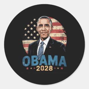 Adesivo Retro Obama Vintage Presidente 2028 Obama