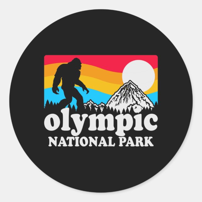 Adesivo Retro Olympic National Park Bigfoot (Frente)