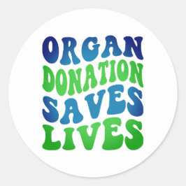 Adesivo Retro Organ Donation Saves Lives Sticker