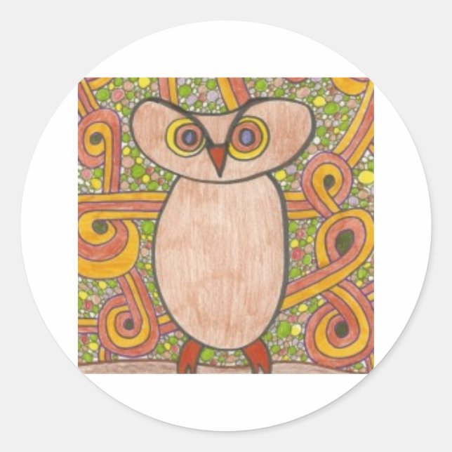Adesivo Retro Owl (Frente)