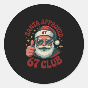 Adesivo Retro Papai Noel Aprovado 67 - Clic Natal 67 Meme