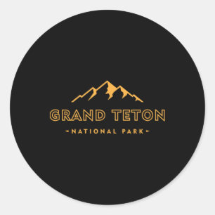 Adesivo Retro Parque Nacional Grand Teton Wyoming Est 1929