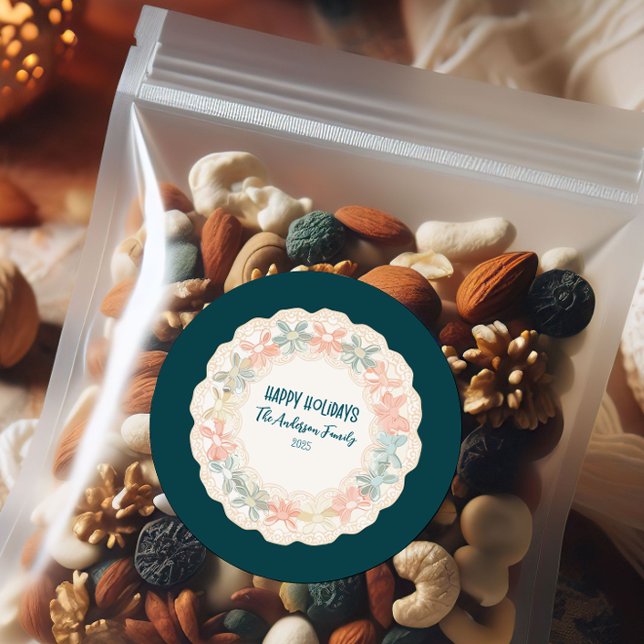 Adesivo Retro Pink Green Christmas (Criador carregado)