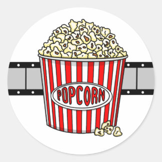 Adesivo Retro Popcorn e Filme