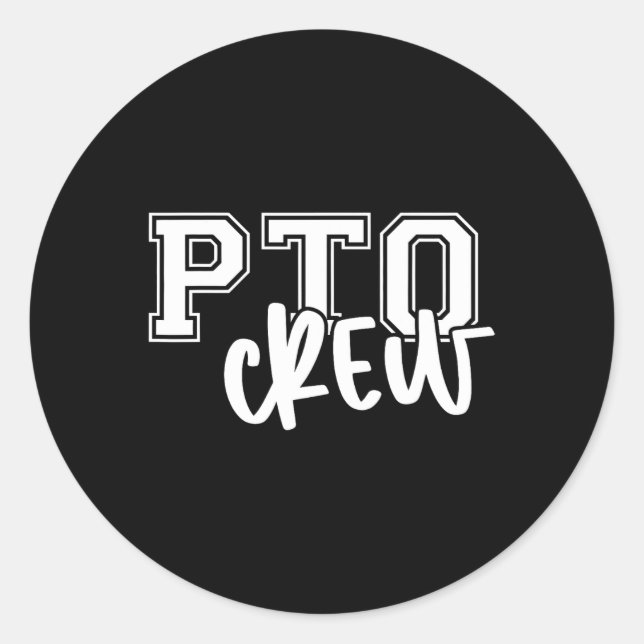 Adesivo Retro Pto Crew Parent Teacher Organization Back To (Frente)