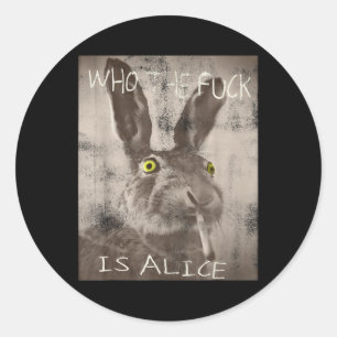 Adesivo Retro Quem É O Pé É O Coelho Engraçado Da Alice